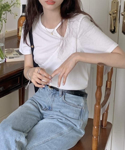 Achic(アシック)の「軽量半袖トップス(Tシャツ/カットソー・レディース・ミント/ホワイト/ブラック・M)」の13枚目の写真