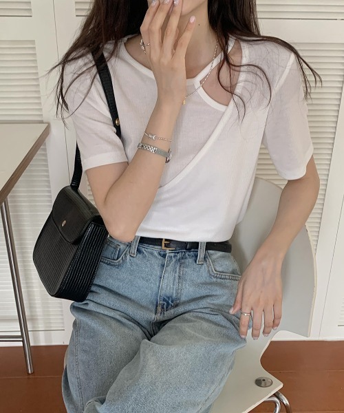 Achic(アシック)の「軽量半袖トップス(Tシャツ/カットソー・レディース・ミント/ホワイト/ブラック・M)」の17枚目の写真