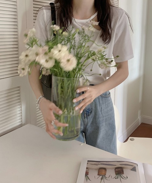 Achic(アシック)の「軽量半袖トップス(Tシャツ/カットソー・レディース・ミント/ホワイト/ブラック・M)」の5枚目の写真