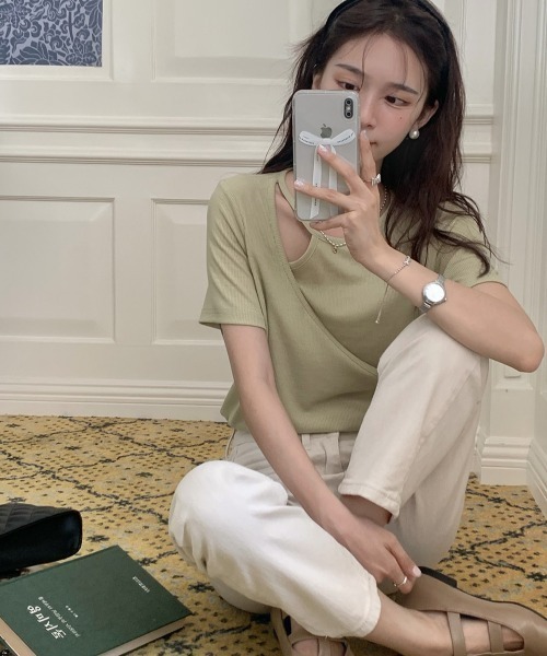Achic(アシック)の「軽量半袖トップス(Tシャツ/カットソー・レディース・ミント/ホワイト/ブラック・M)」の19枚目の写真