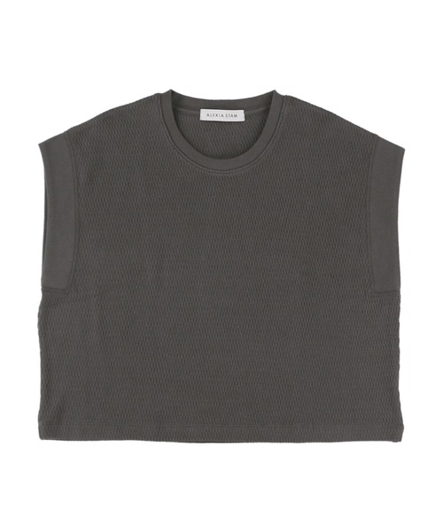 ALEXIA STAM（アリシアスタン）の「Honeycomb Waffle Sleeveless Top /ハニカムスリーブレストップス（Tシャツ/カットソー・レディース・ラベンダー/グリーン/チャコールグレー/アイボリー・FREE）」の20枚目の写真