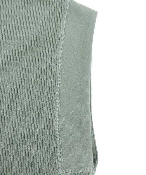 ALEXIA STAM（アリシアスタン）の「Honeycomb Waffle Sleeveless Top /ハニカムスリーブレストップス（Tシャツ/カットソー・レディース・ラベンダー/グリーン/チャコールグレー/アイボリー・FREE）」の21枚目の写真