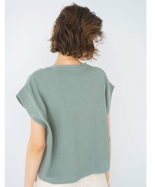 ALEXIA STAM（アリシアスタン）の「Honeycomb Waffle Sleeveless Top /ハニカムスリーブレストップス（Tシャツ/カットソー・レディース・ラベンダー/グリーン/チャコールグレー/アイボリー・FREE）」の13枚目の写真