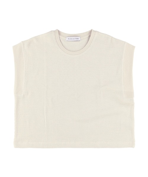 ALEXIA STAM（アリシアスタン）の「Honeycomb Waffle Sleeveless Top /ハニカムスリーブレストップス（Tシャツ/カットソー・レディース・ラベンダー/グリーン/チャコールグレー/アイボリー・FREE）」の8枚目の写真