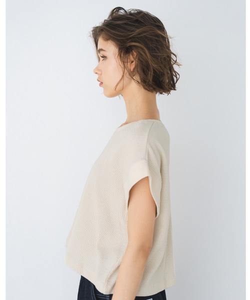 ALEXIA STAM（アリシアスタン）の「Honeycomb Waffle Sleeveless Top /ハニカムスリーブレストップス（Tシャツ/カットソー・レディース・ラベンダー/グリーン/チャコールグレー/アイボリー・FREE）」の5枚目の写真