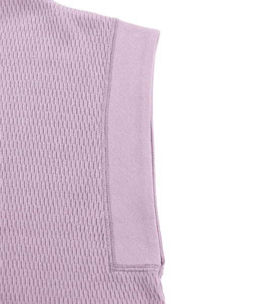 ALEXIA STAM（アリシアスタン）の「Honeycomb Waffle Sleeveless Top /ハニカムスリーブレストップス（Tシャツ/カットソー・レディース・ラベンダー/グリーン/チャコールグレー/アイボリー・FREE）」の16枚目の写真