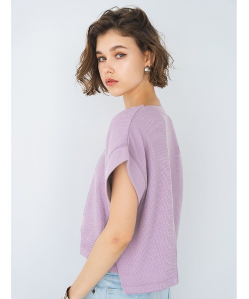 ALEXIA STAM（アリシアスタン）の「Honeycomb Waffle Sleeveless Top /ハニカムスリーブレストップス（Tシャツ/カットソー・レディース・ラベンダー/グリーン/チャコールグレー/アイボリー・FREE）」の19枚目の写真