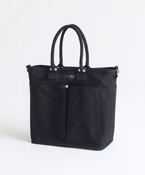 VegieBAG(ベジバッグ)の「【VegieBAG/ベジバッグ】SQUARE キャンバストートバッグ(トートバッグ・メンズ・キナリ/ブラック・FREE)」の2枚目の写真