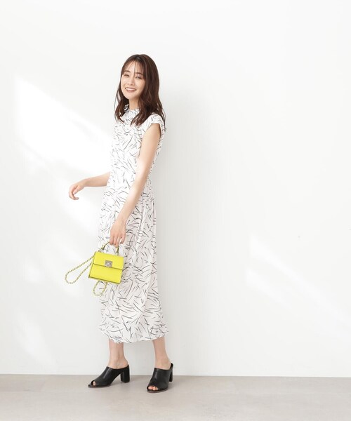 N.(N. Natural Beauty Basic)(エヌエヌナチュラルビューティーベーシック)の「【S Size Line】◆モノトーンプリントワンピース(ワンピース・レディース・ホワイト系その他/ブラック系その他・SMALL/MEDIUM)」の21枚目の写真