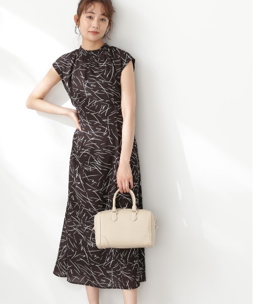 N.(N. Natural Beauty Basic)(エヌエヌナチュラルビューティーベーシック)の「【S Size Line】◆モノトーンプリントワンピース(ワンピース・レディース・ホワイト系その他/ブラック系その他・SMALL/MEDIUM)」の3枚目の写真