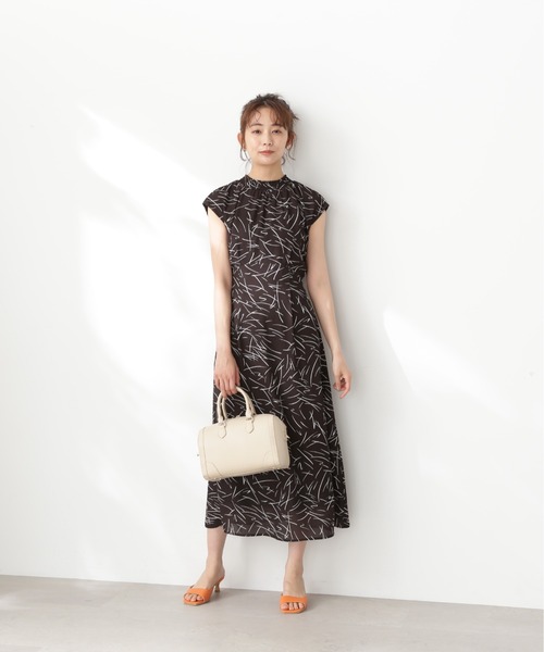 N.(N. Natural Beauty Basic)(エヌエヌナチュラルビューティーベーシック)の「【S Size Line】◆モノトーンプリントワンピース(ワンピース・レディース・ホワイト系その他/ブラック系その他・SMALL/MEDIUM)」の5枚目の写真