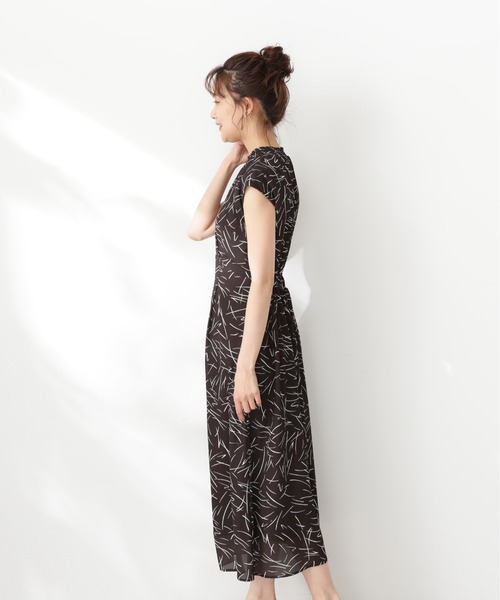 N.(N. Natural Beauty Basic)(エヌエヌナチュラルビューティーベーシック)の「【S Size Line】◆モノトーンプリントワンピース(ワンピース・レディース・ホワイト系その他/ブラック系その他・SMALL/MEDIUM)」の14枚目の写真