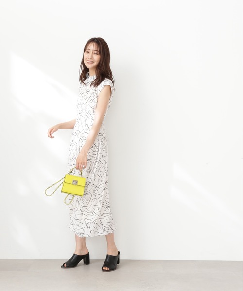 N.(N. Natural Beauty Basic)(エヌエヌナチュラルビューティーベーシック)の「【S Size Line】◆モノトーンプリントワンピース(ワンピース・レディース・ホワイト系その他/ブラック系その他・SMALL/MEDIUM)」の9枚目の写真