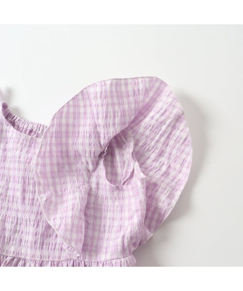 apres les cours（アプレレクール）の「【WEB限定】マルチストライプ・チェック柄セットアップ（セットアップ・キッズ・ラベンダー/イエロー・80/90/100/110/120/130/140）」の14枚目の写真