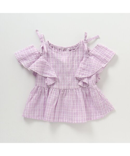 apres les cours（アプレレクール）の「【WEB限定】マルチストライプ・チェック柄セットアップ（セットアップ・キッズ・ラベンダー/イエロー・80/90/100/110/120/130/140）」の11枚目の写真
