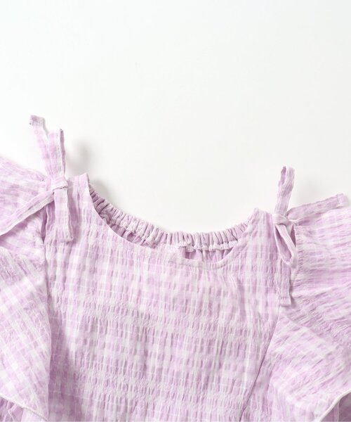 apres les cours（アプレレクール）の「【WEB限定】マルチストライプ・チェック柄セットアップ（セットアップ・キッズ・ラベンダー/イエロー・80/90/100/110/120/130/140）」の7枚目の写真