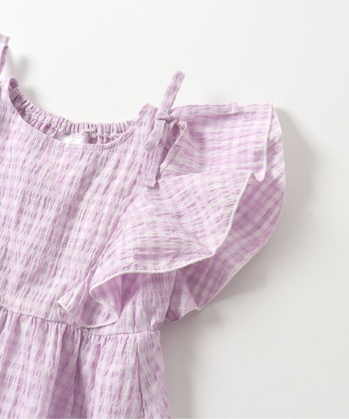 apres les cours（アプレレクール）の「【WEB限定】マルチストライプ・チェック柄セットアップ（セットアップ・キッズ・ラベンダー/イエロー・80/90/100/110/120/130/140）」の16枚目の写真