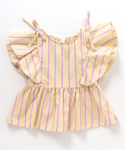 apres les cours（アプレレクール）の「【WEB限定】マルチストライプ・チェック柄セットアップ（セットアップ・キッズ・ラベンダー/イエロー・80/90/100/110/120/130/140）」の8枚目の写真