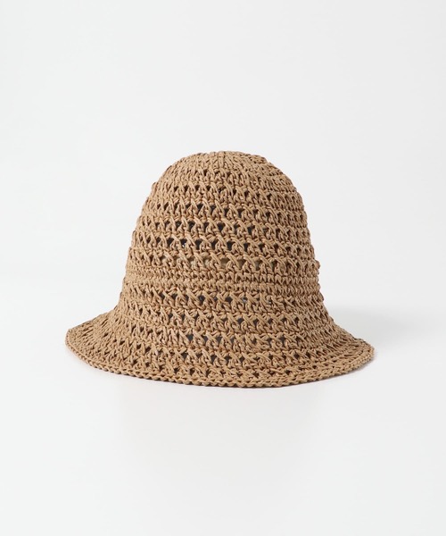 KBF（ケイビーエフ）の「透かし編みバケットHAT（ハット・レディース・ベージュ/ナチュラル・ONE）」の8枚目の写真