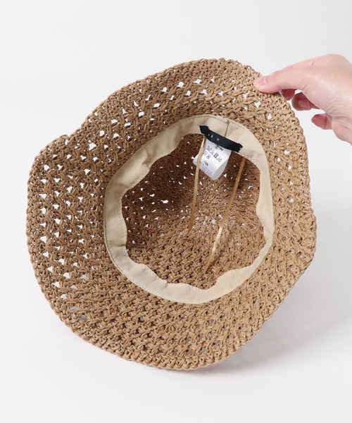 KBF（ケイビーエフ）の「透かし編みバケットHAT（ハット・レディース・ベージュ/ナチュラル・ONE）」の10枚目の写真