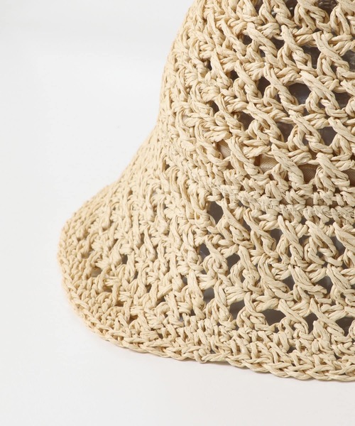 KBF（ケイビーエフ）の「透かし編みバケットHAT（ハット・レディース・ベージュ/ナチュラル・ONE）」の12枚目の写真