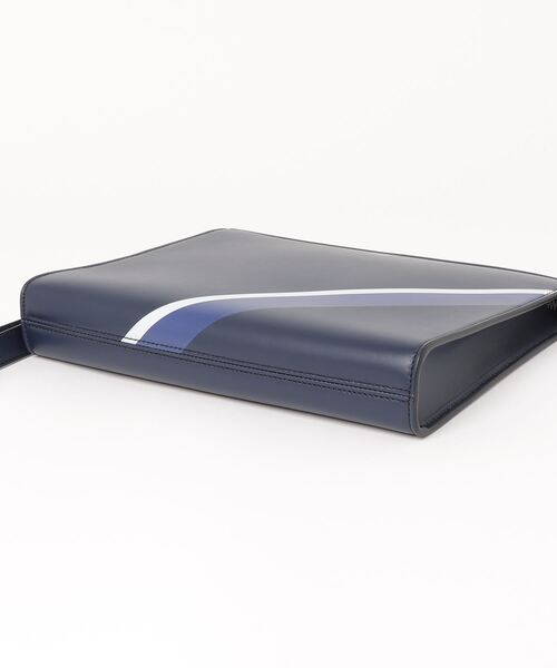 ダンヒル dunhill エンジンターン ポーチ クラッチバッグ ブルー dunhill（ダンヒル）の「【返却】SAMURAI BLUE COLLECTION