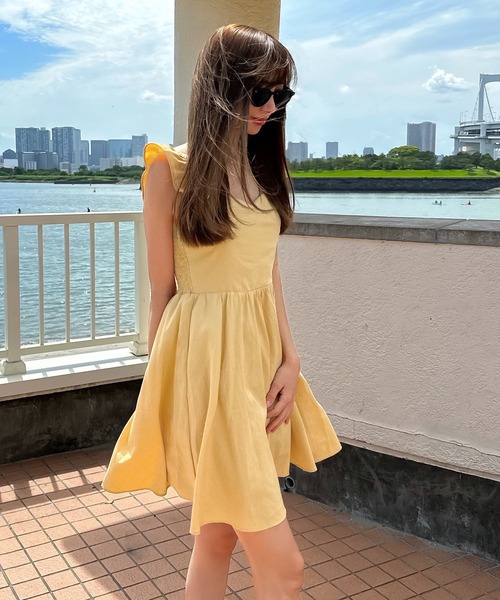 KOBE LETTUCE（コウベレタス）の「[ 岡部あゆみさんコラボ ] マルチwayカシュクールワンピース（ワンピース・レディース・ライトブルー/ブラック/ベージュ系1/ピンク/ベージュ系/ピンク系/イエロー/ブラック系/ブルー系/イエロー系・1/2）」の18枚目の写真