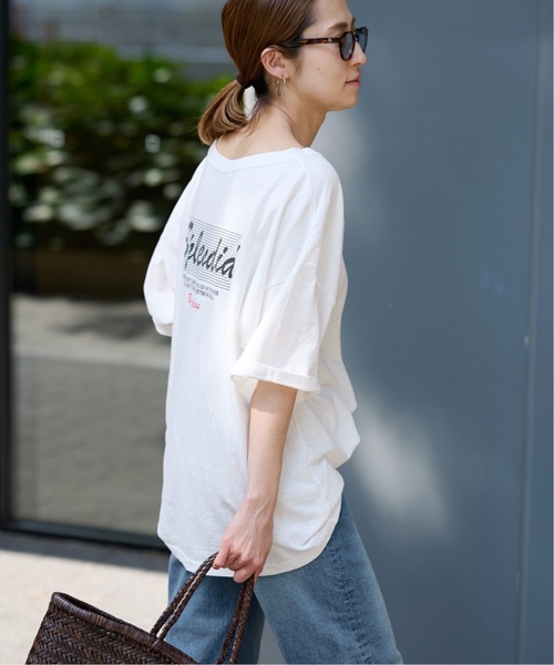 フレームワーク Framework 23SS バックプリントロゴTEE2 Tシャツ カットソー 半袖 クルーネック ストレッチ F 白 23070220907020 FRAMeWORK（フレームワーク）の「≪追加≫バックプリントロゴ