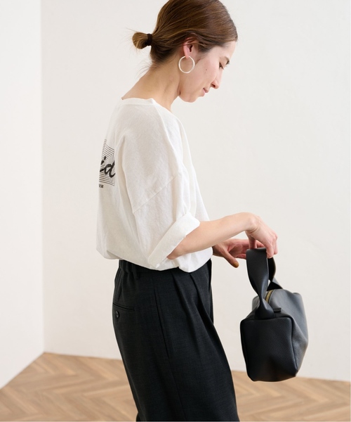 フレームワーク Framework 23SS バックプリントロゴTEE2 Tシャツ カットソー 半袖 クルーネック ストレッチ F 白 23070220907020 フレームワーク Framework 23SS バックプリントロゴTEE2 Tシャツ