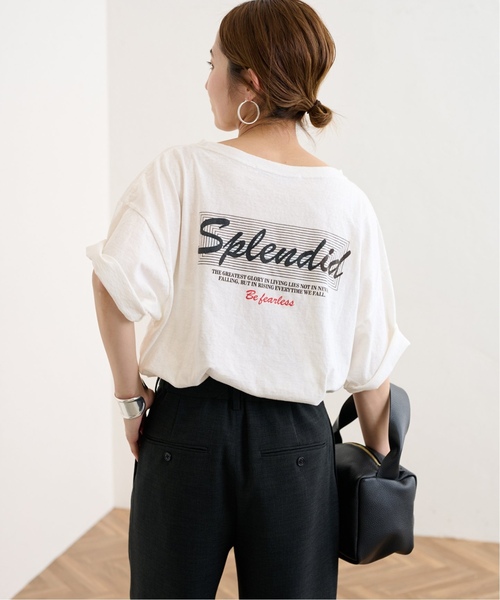 フレームワーク Framework 23SS バックプリントロゴTEE2 Tシャツ カットソー 半袖 クルーネック ストレッチ F 白 23070220907020 FRAMeWORK（フレームワーク）の「≪追加≫バックプリントロゴ