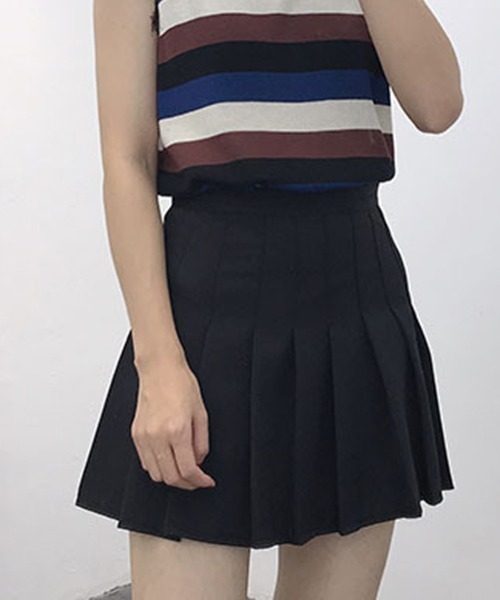 gossip!ロサンゼルス(ゴシップロサンゼルス)の「YUGA ショート丈 プリーツスカート(スカート・レディース・ホワイト/ブラック/ライトグレー・M/L)」の18枚目の写真
