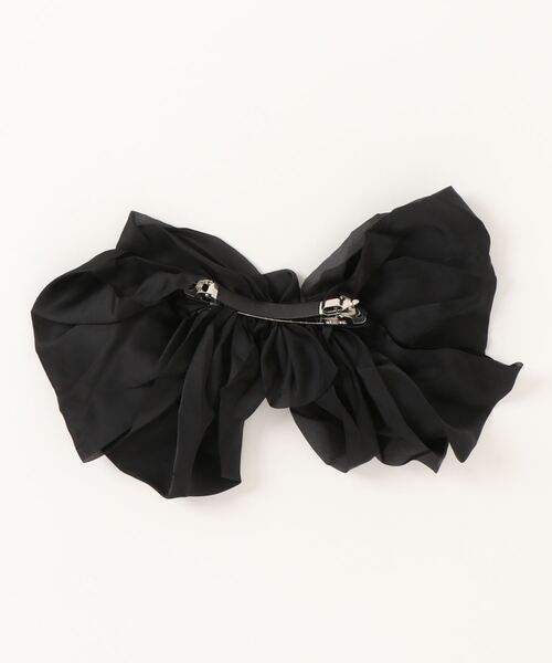 Jasmine Grandiflorum（ジャスミングランディフローラム）の「ボリュームシアーリボン（バレッタ/ヘアクリップ・レディース・レッド/ブラック・FREE）」の3枚目の写真