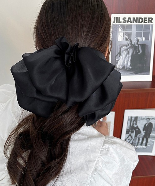 Jasmine Grandiflorum（ジャスミングランディフローラム）の「ボリュームシアーリボン（バレッタ/ヘアクリップ・レディース・レッド/ブラック・FREE）」の9枚目の写真