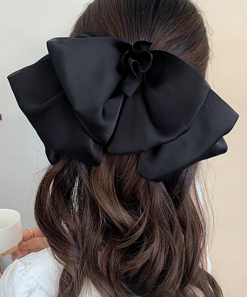 Jasmine Grandiflorum（ジャスミングランディフローラム）の「ボリュームシアーリボン（バレッタ/ヘアクリップ・レディース・レッド/ブラック・FREE）」の10枚目の写真