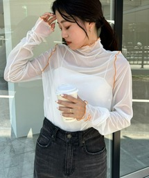 【HELLO.SANFRANCISCO/ハローサンフランシスコ】配色メローシアーネットタートル