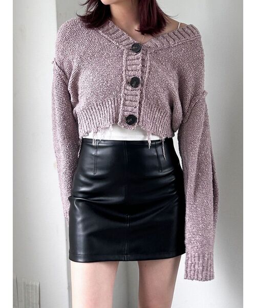 EMODA(エモダ)の「カーブウエストミニスカート(スカート・レディース・ブラック/アイボリー/その他・SMALL/MEDIUM)」の12枚目の写真