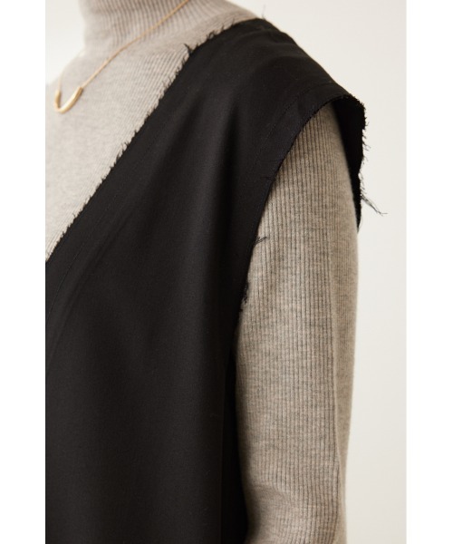 crie conforto（クリーコンフォルト）の「ディープネックワンピース（ワンピース・レディース・グレー/ブラック・MEDIUM/SMALL）」の20枚目の写真