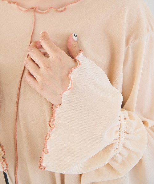 Crisp（クリスプ）の「シアースリーブメロウTシャツ（Tシャツ/カットソー・レディース・ブラウン/ベージュ・FREE）」の15枚目の写真