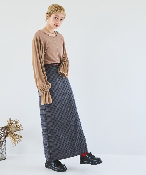 Crisp（クリスプ）の「シアースリーブメロウTシャツ（Tシャツ/カットソー・レディース・ブラウン/ベージュ・FREE）」の17枚目の写真