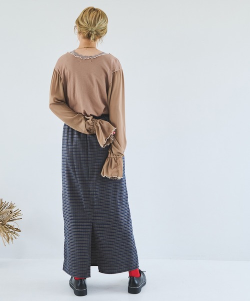 Crisp（クリスプ）の「シアースリーブメロウTシャツ（Tシャツ/カットソー・レディース・ブラウン/ベージュ・FREE）」の18枚目の写真