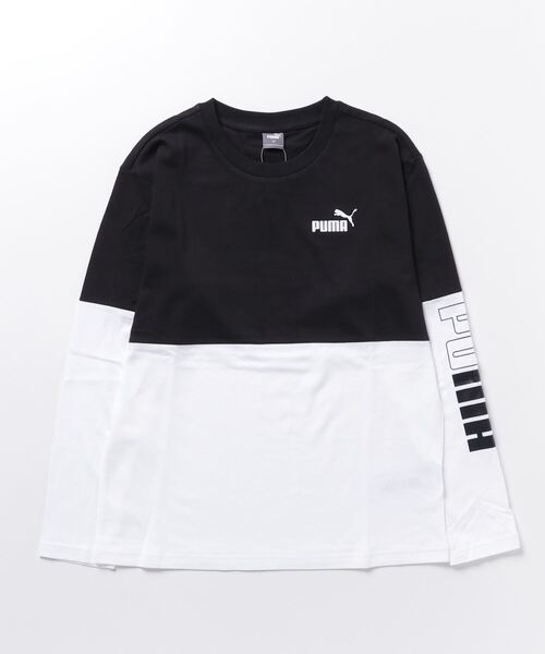 PUMA(プーマ)の「プーマ PUMA PUMA POWER LS Tシャツ_(Tシャツ/カットソー・レディース・ブラック×ホワイト/ホワイト・M/L/XL/S)」の2枚目の写真