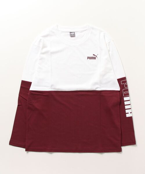 PUMA(プーマ)の「プーマ PUMA PUMA POWER LS Tシャツ_(Tシャツ/カットソー・レディース・ブラック×ホワイト/ホワイト・M/L/XL/S)」の1枚目の写真