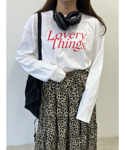 WC(ダブル シー)の「Loverythings ロゴプリントビッグロンT(Tシャツ/カットソー・レディース・グレー/ホワイト/ネイビー・FREE)」の2枚目の写真
