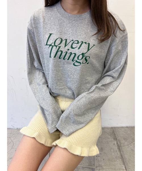 WC(ダブル シー)の「Loverythings ロゴプリントビッグロンT(Tシャツ/カットソー・レディース・グレー/ホワイト/ネイビー・FREE)」の6枚目の写真