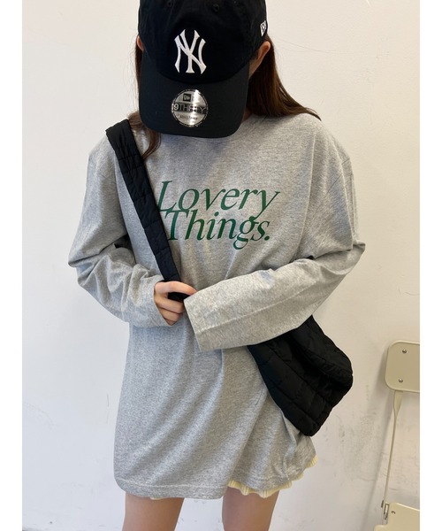 WC(ダブル シー)の「Loverythings ロゴプリントビッグロンT(Tシャツ/カットソー・レディース・グレー/ホワイト/ネイビー・FREE)」の7枚目の写真