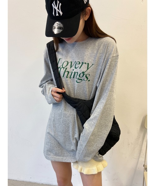 WC(ダブル シー)の「Loverythings ロゴプリントビッグロンT(Tシャツ/カットソー・レディース・グレー/ホワイト/ネイビー・FREE)」の8枚目の写真
