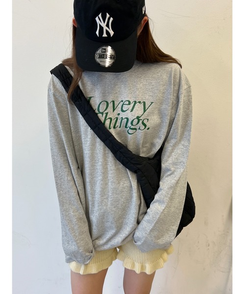 WC(ダブル シー)の「Loverythings ロゴプリントビッグロンT(Tシャツ/カットソー・レディース・グレー/ホワイト/ネイビー・FREE)」の10枚目の写真