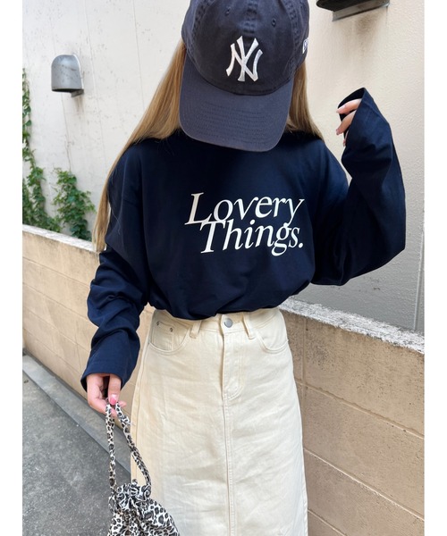 WC(ダブル シー)の「Loverythings ロゴプリントビッグロンT(Tシャツ/カットソー・レディース・グレー/ホワイト/ネイビー・FREE)」の18枚目の写真