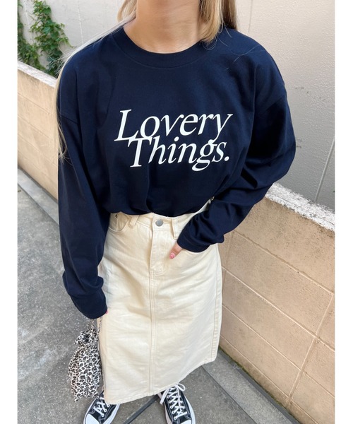 WC(ダブル シー)の「Loverythings ロゴプリントビッグロンT(Tシャツ/カットソー・レディース・グレー/ホワイト/ネイビー・FREE)」の20枚目の写真