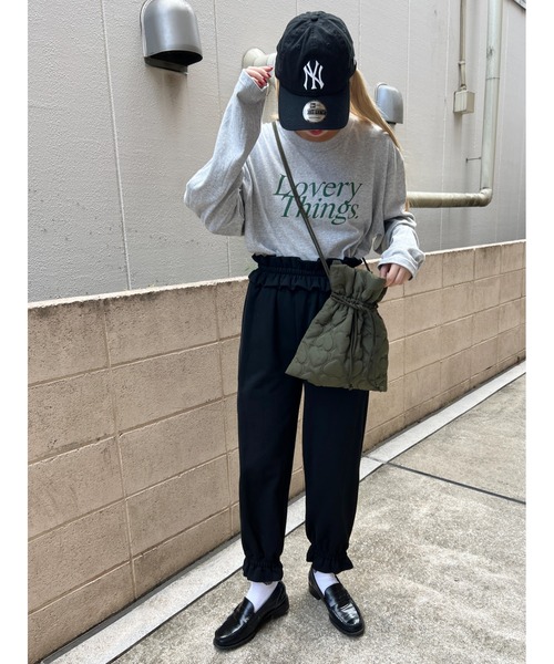 WC(ダブル シー)の「Loverythings ロゴプリントビッグロンT(Tシャツ/カットソー・レディース・グレー/ホワイト/ネイビー・FREE)」の16枚目の写真